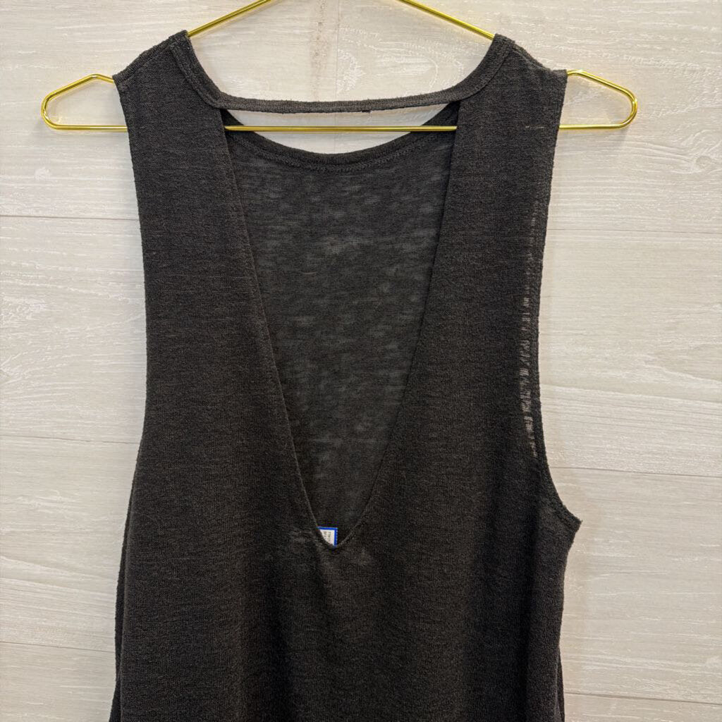 Billabong Grey Low Back Tank Top Small
