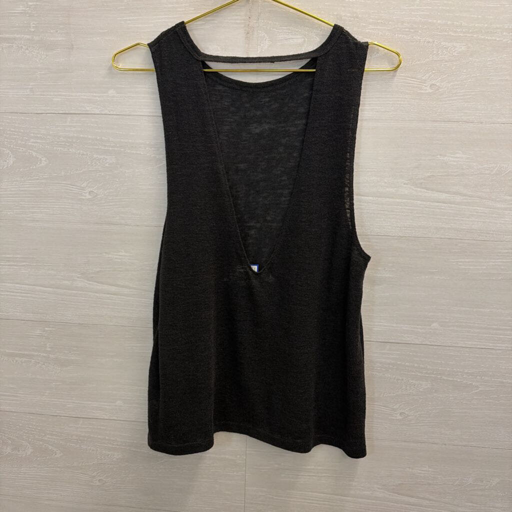 Billabong Grey Low Back Tank Top Small