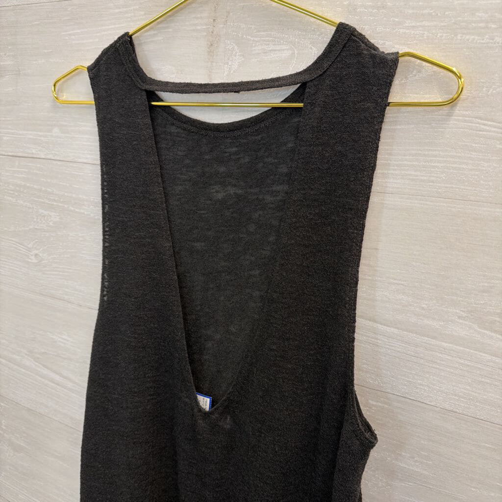 Billabong Grey Low Back Tank Top Small