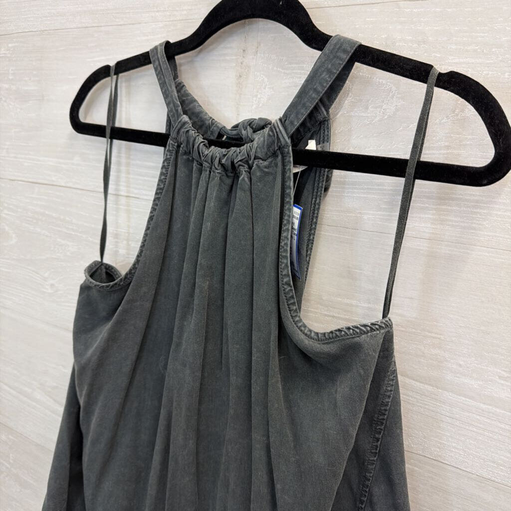 Mustard Seed Grey High Neck Tank Top Large