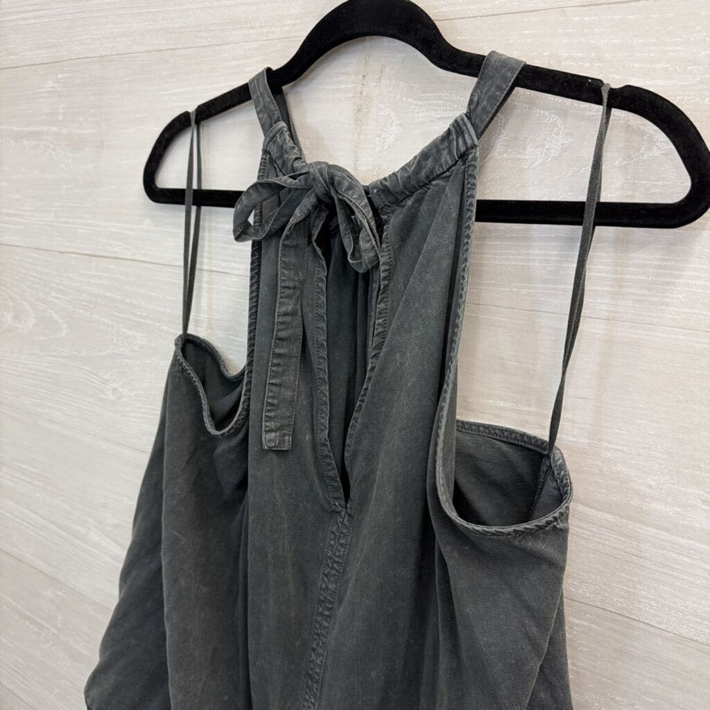 Mustard Seed Grey High Neck Tank Top Large