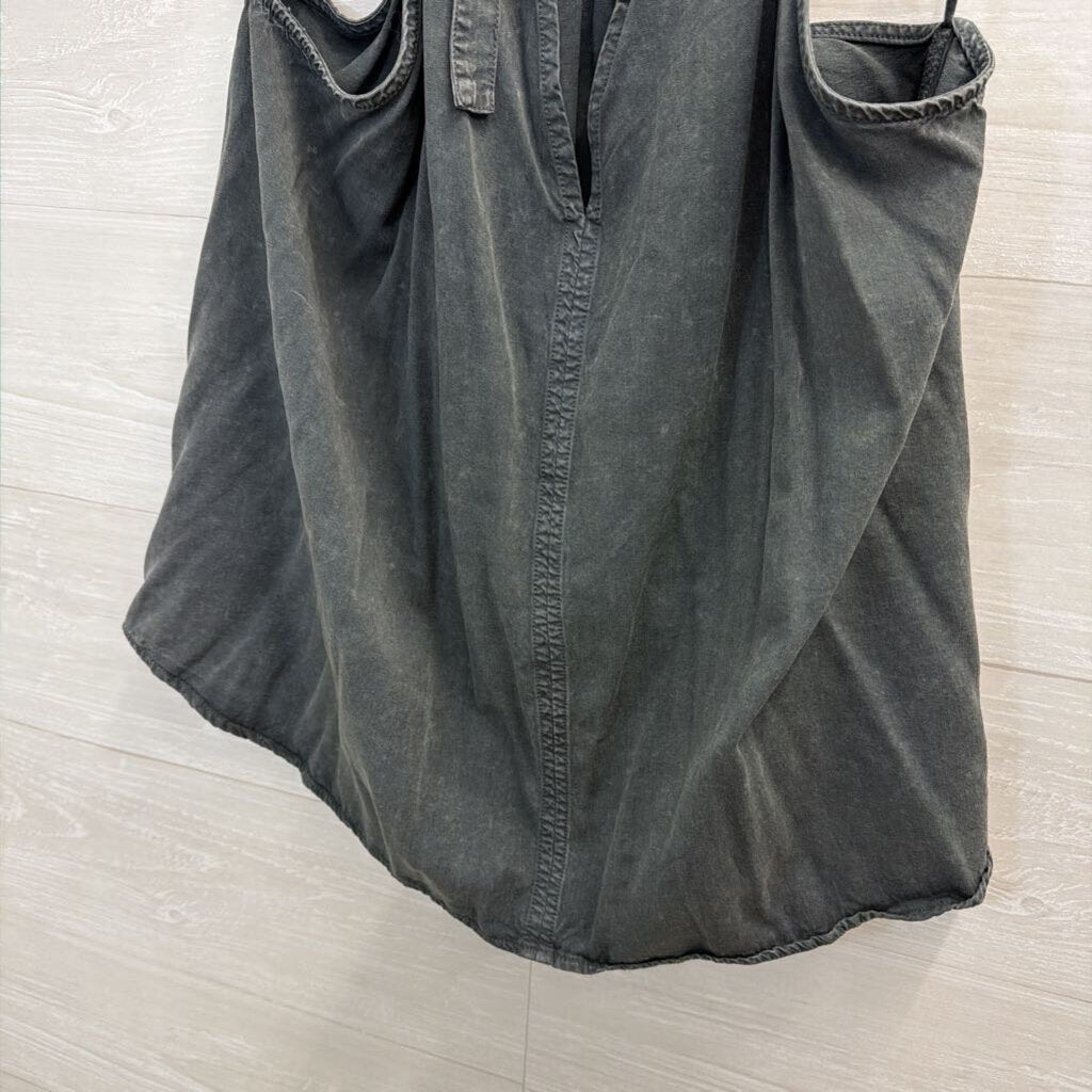 Mustard Seed Grey High Neck Tank Top Large