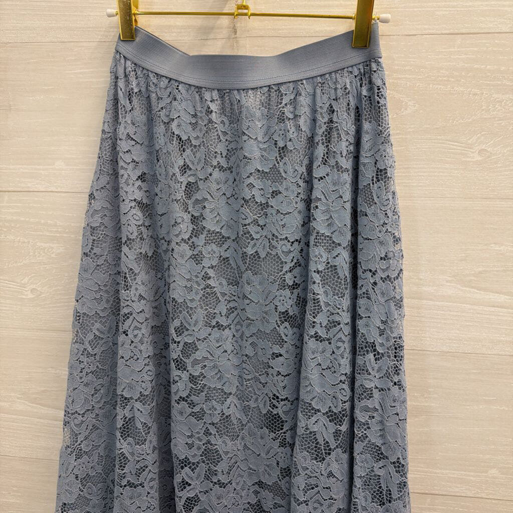 Laffaire Blue Lace Maxi Skirt Extra Small