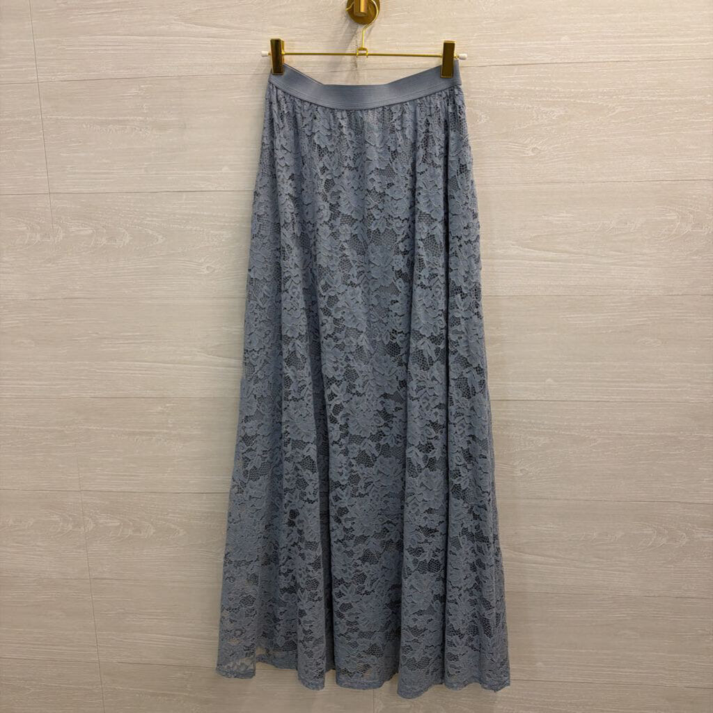 Laffaire Blue Lace Maxi Skirt Extra Small