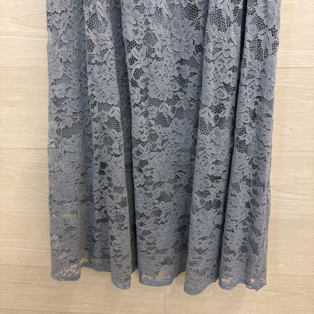 Laffaire Blue Lace Maxi Skirt Extra Small
