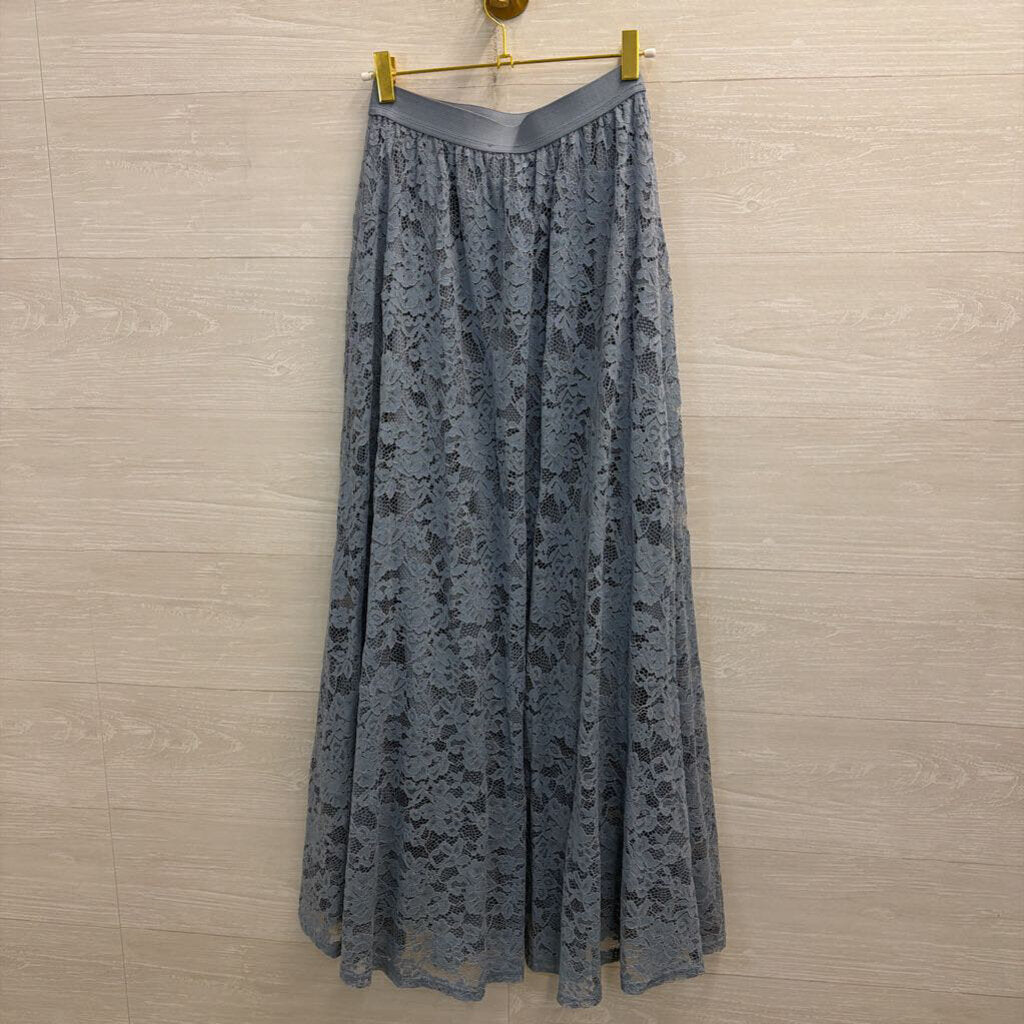 Laffaire Blue Lace Maxi Skirt Extra Small