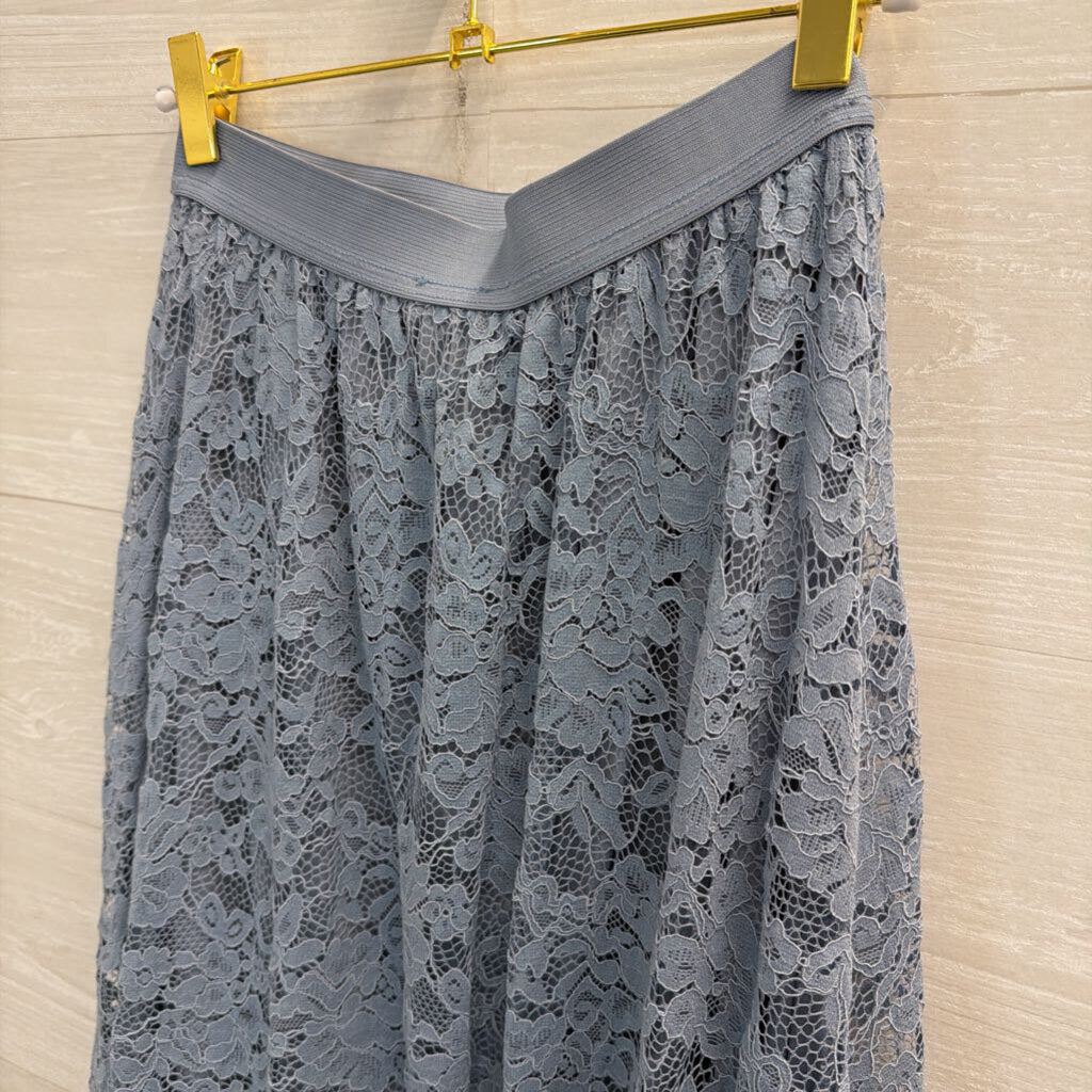 Laffaire Blue Lace Maxi Skirt Extra Small