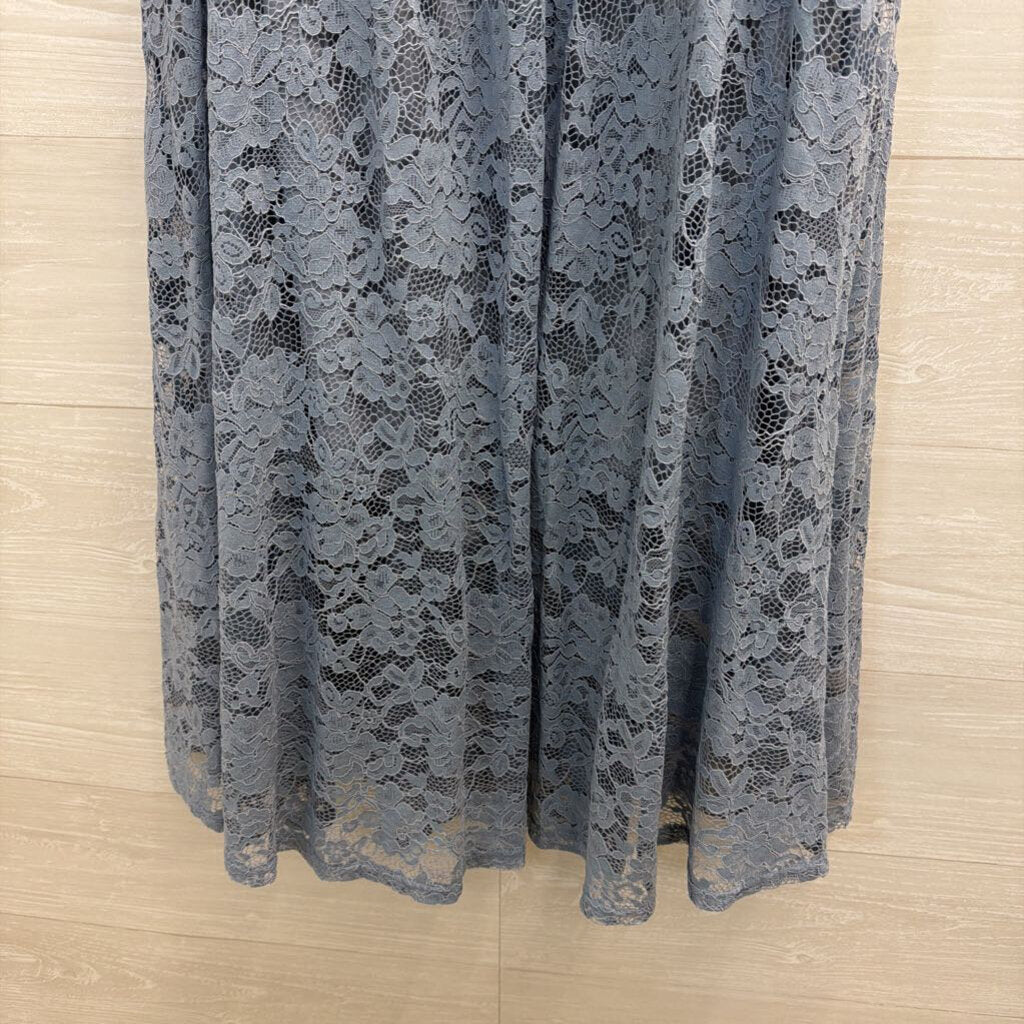 Laffaire Blue Lace Maxi Skirt Extra Small