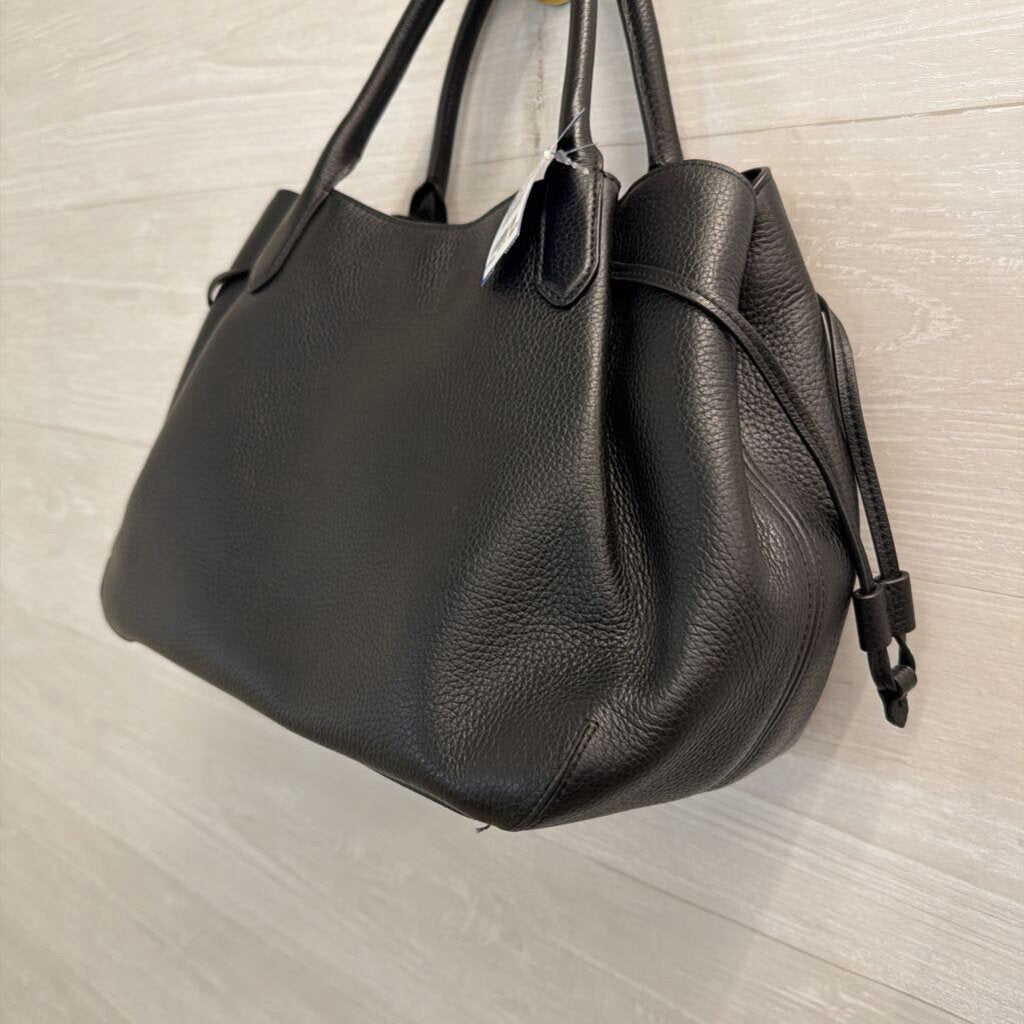 Kate Spade Black Pebbled Leather Dumpling Satchel Purse