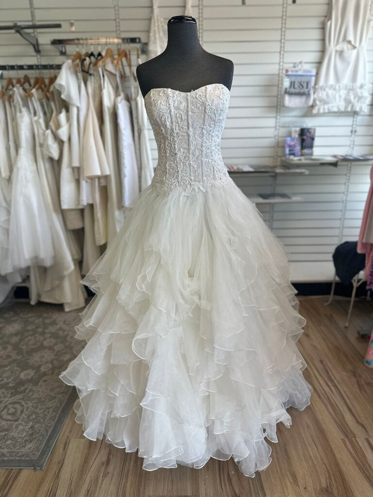 Oleg Cassini Strapless Corset Style Ballgown 12