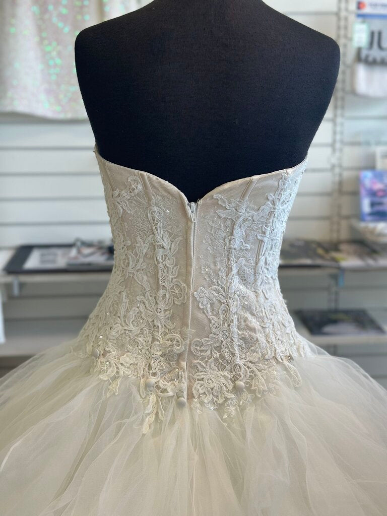 Oleg Cassini Strapless Corset Style Ballgown 12