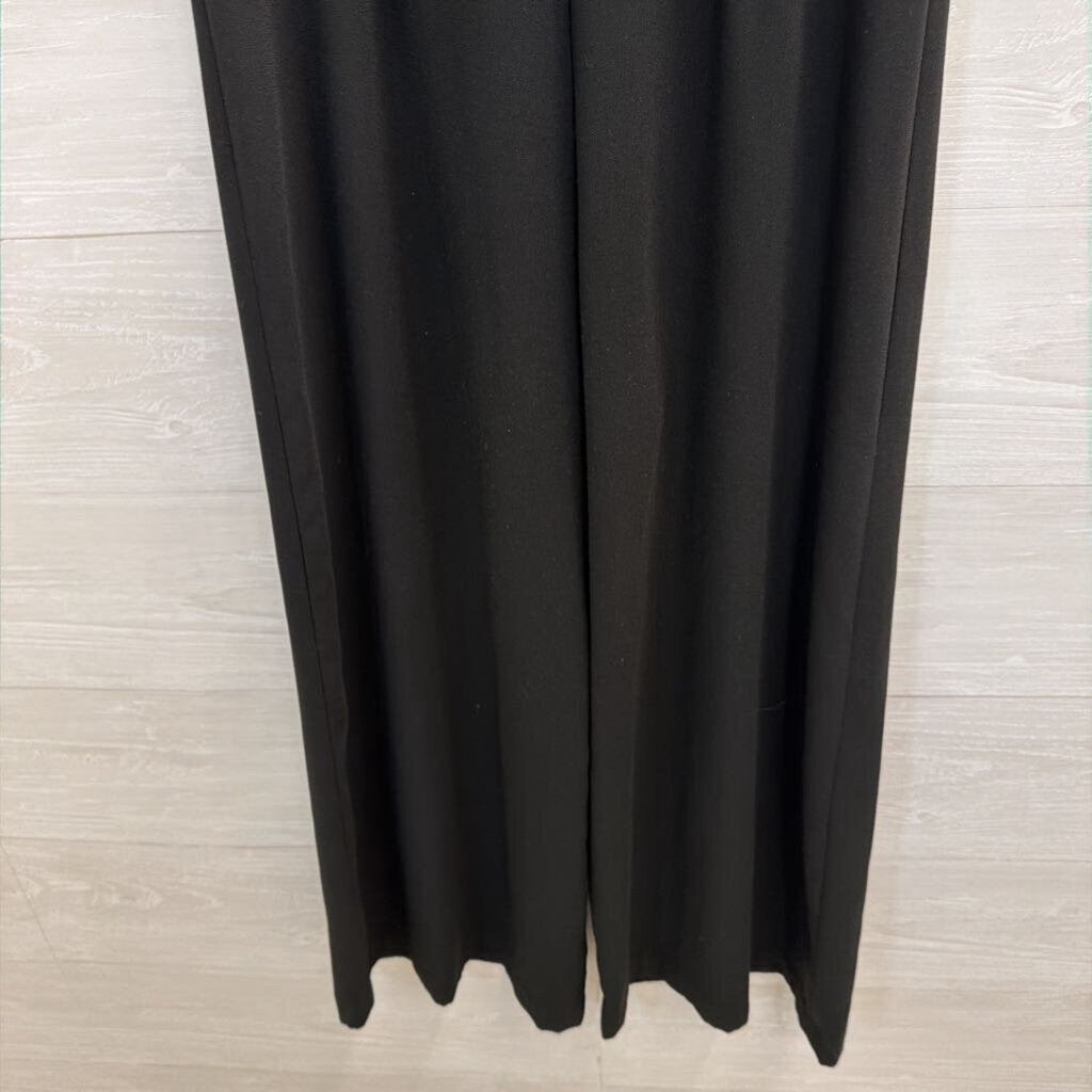 HD Paris Black Cross Back Button Front Sleeveless Jumpsuit 2