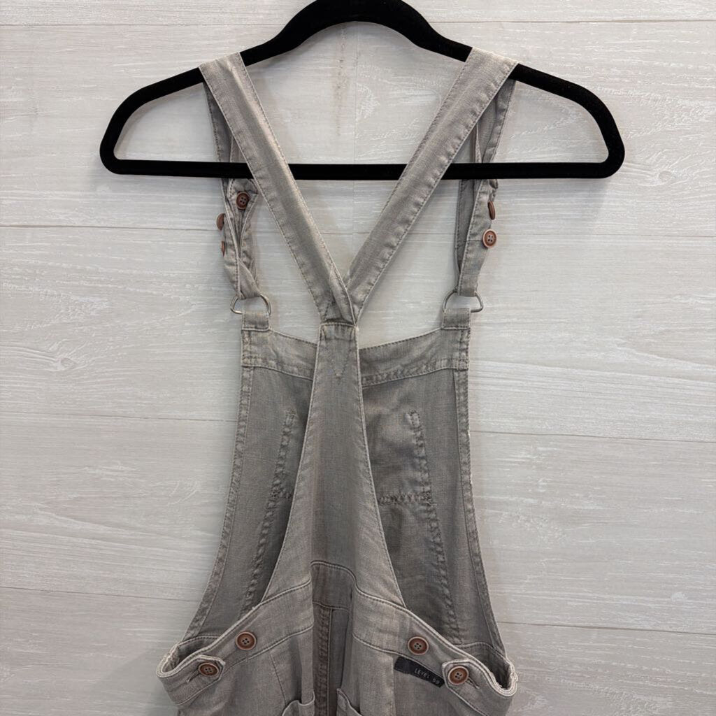 Level 99 Grey Overall Jumpsuit Extra Small