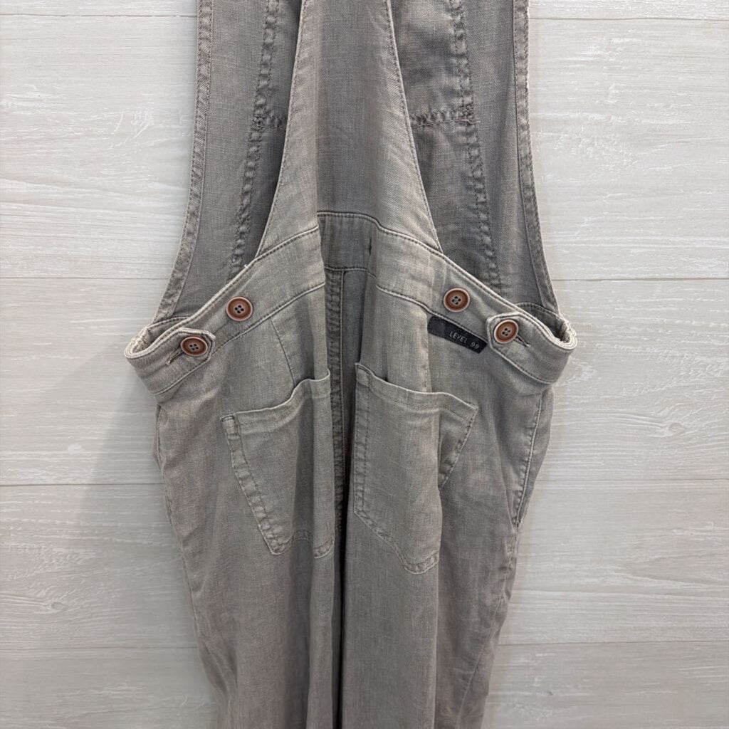 Level 99 Grey Overall Jumpsuit Extra Small
