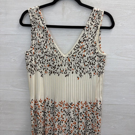 Elevenses White/ Brown/ Orange Print Sleeveless Jumpsuit Extra Small