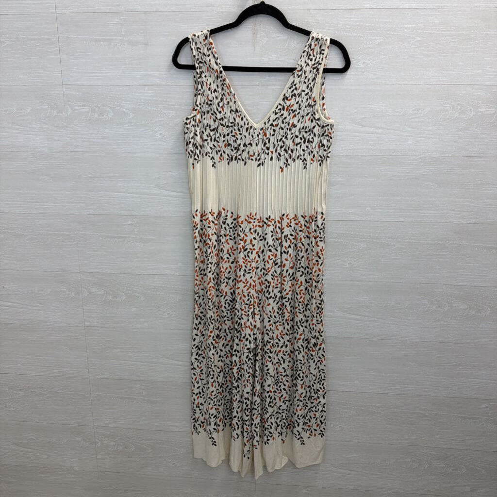Elevenses White/ Brown/ Orange Print Sleeveless Jumpsuit Extra Small