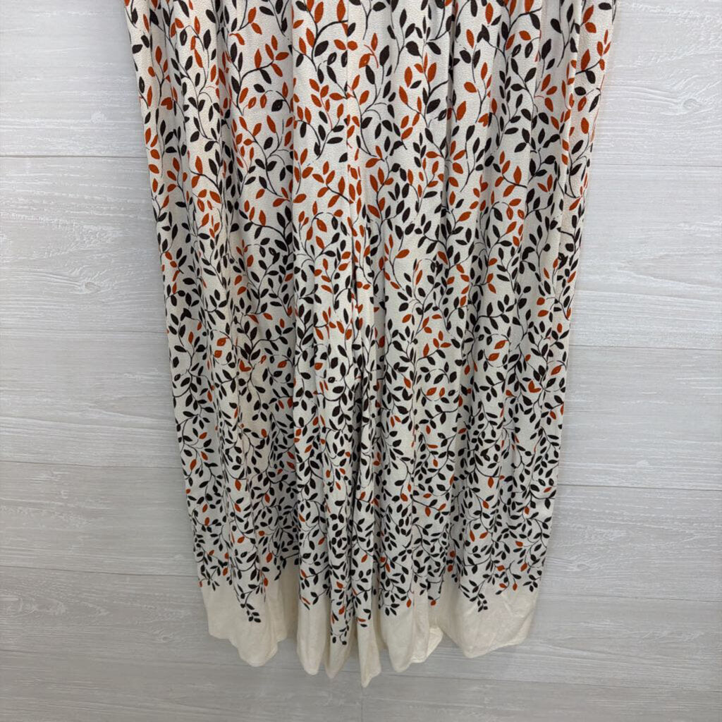 Elevenses White/ Brown/ Orange Print Sleeveless Jumpsuit Extra Small