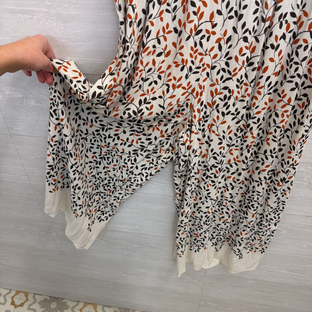 Elevenses White/ Brown/ Orange Print Sleeveless Jumpsuit Extra Small