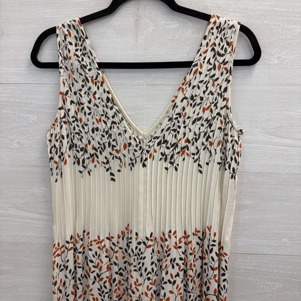 Elevenses White/ Brown/ Orange Print Sleeveless Jumpsuit Extra Small