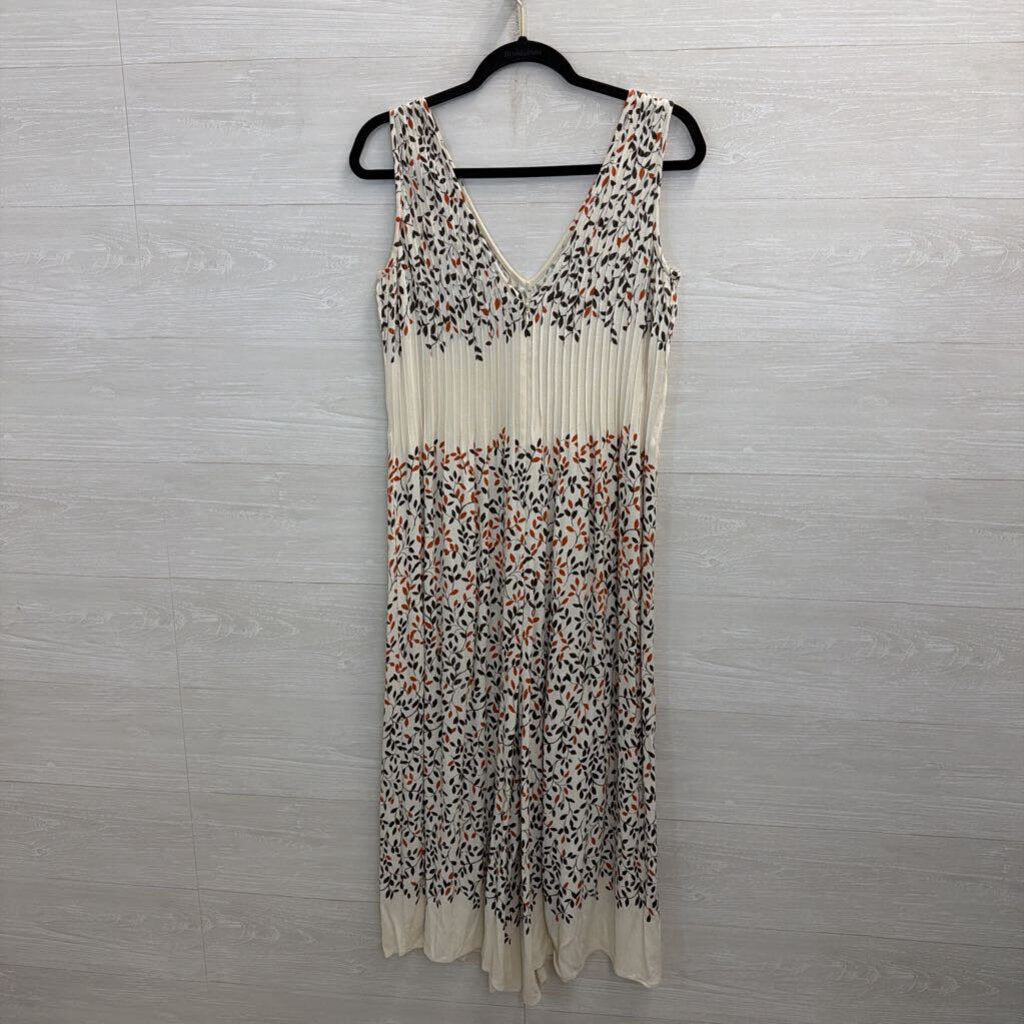 Elevenses White/ Brown/ Orange Print Sleeveless Jumpsuit Extra Small