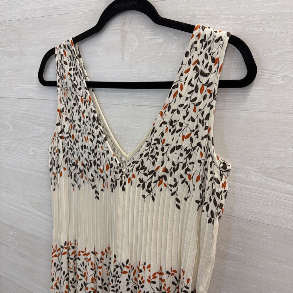 Elevenses White/ Brown/ Orange Print Sleeveless Jumpsuit Extra Small