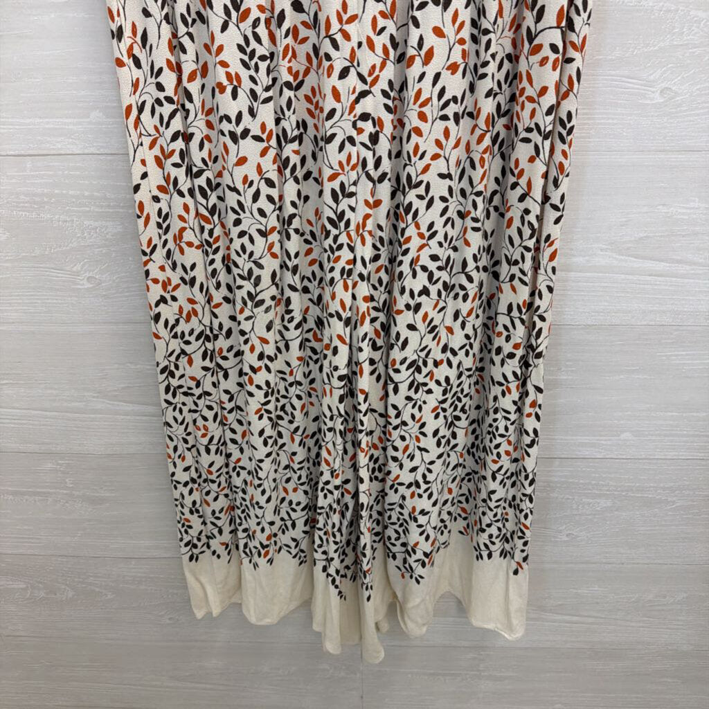 Elevenses White/ Brown/ Orange Print Sleeveless Jumpsuit Extra Small