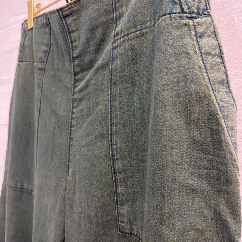 We The Free Green High Waisted Wide Leg Pants Small