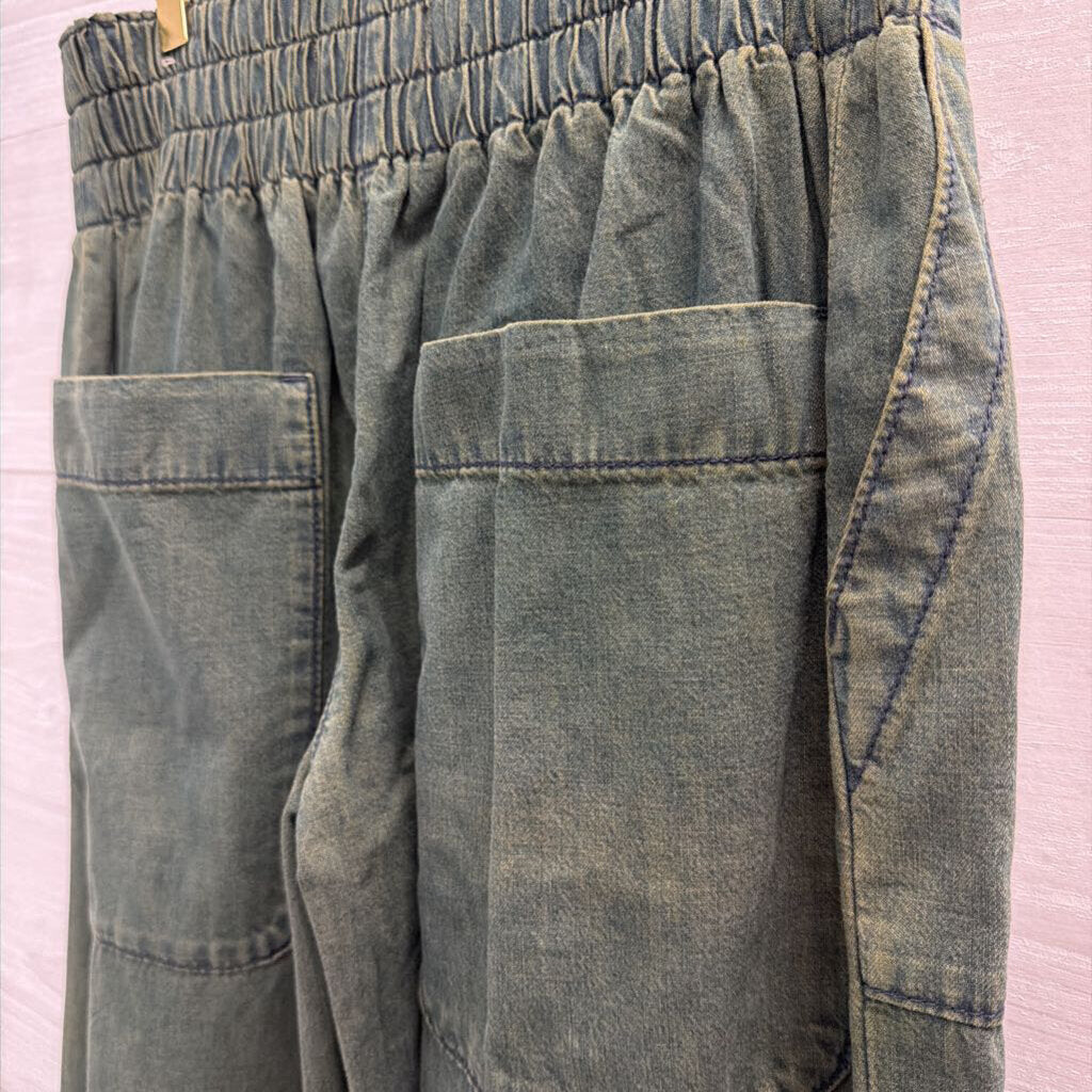 We The Free Green High Waisted Wide Leg Pants Small