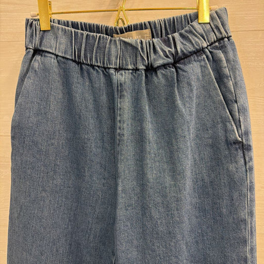 Everlane Blue Chambray Wide Leg Pull On Pants 2