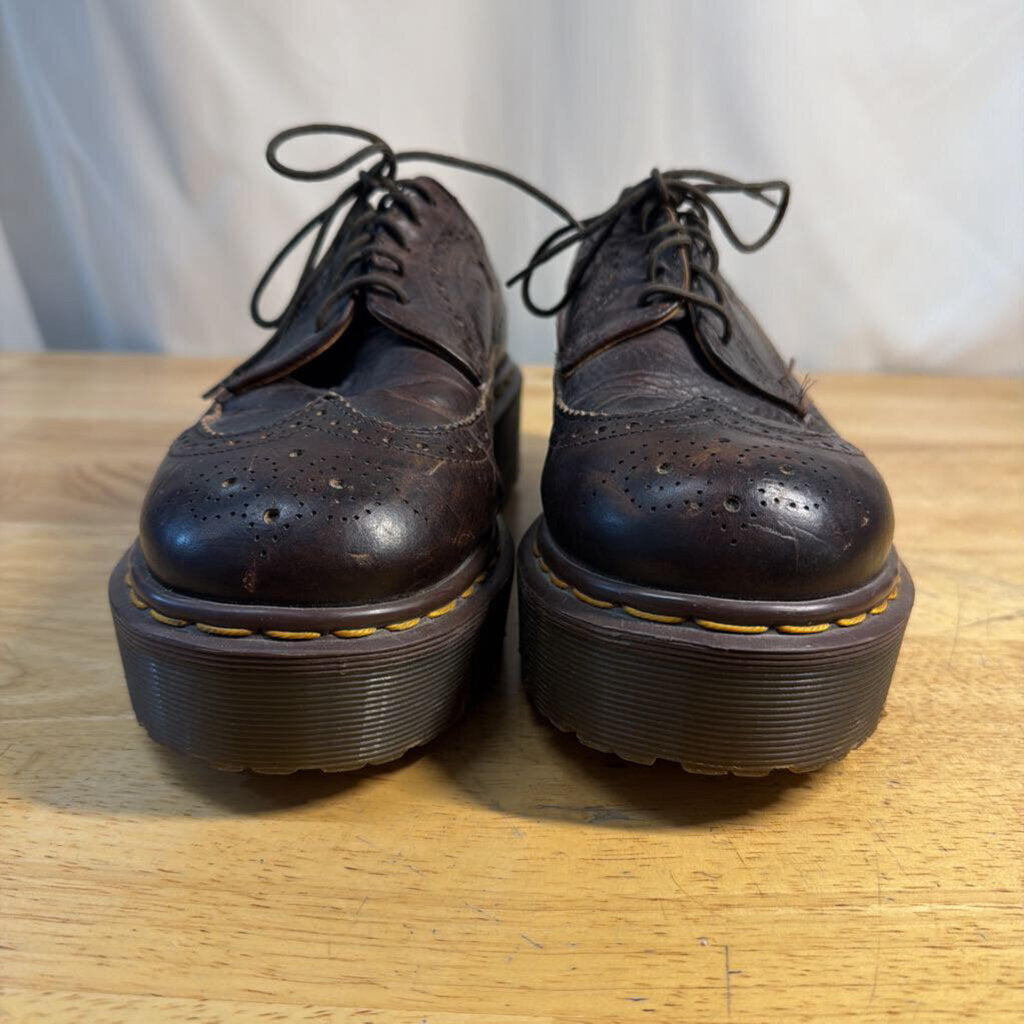 Dr. Martens Brown Leather 3989 Wingtip Brogue Oxford Shoes 9