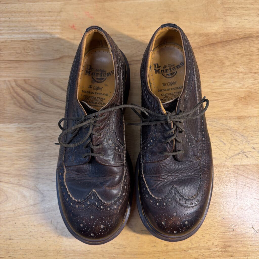 Dr. Martens Brown Leather 3989 Wingtip Brogue Oxford Shoes 9