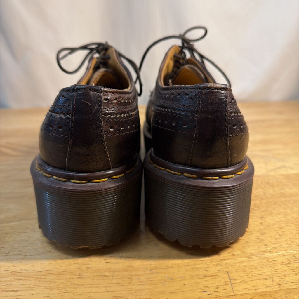 Dr. Martens Brown Leather 3989 Wingtip Brogue Oxford Shoes 9