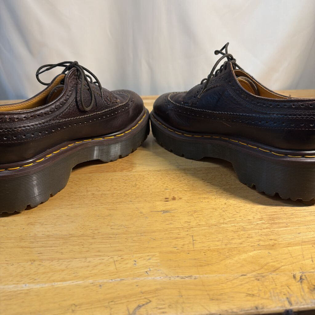 Dr. Martens Brown Leather 3989 Wingtip Brogue Oxford Shoes 9