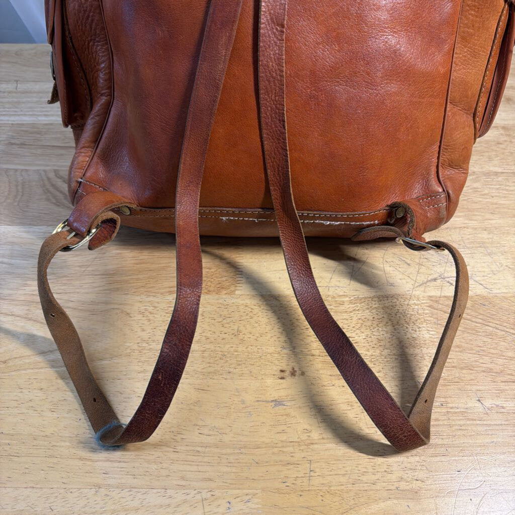 Vintage Brown Leather Backpack