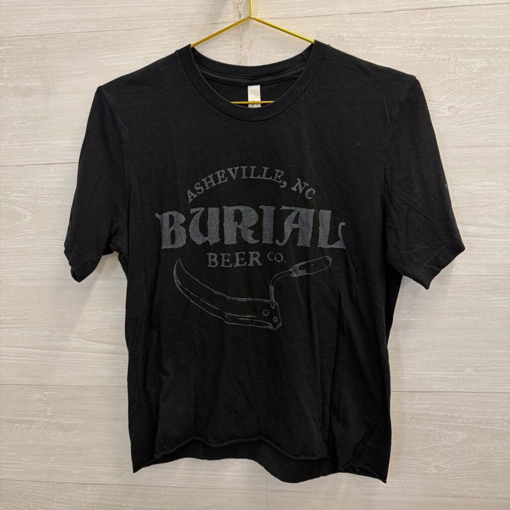 Canvas Black Burial Beer Co Short Sleeve Graphic Tee Medium