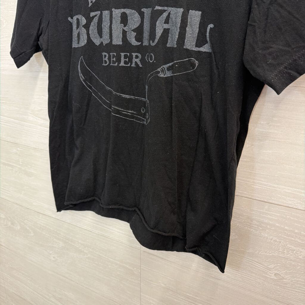 Canvas Black Burial Beer Co Short Sleeve Graphic Tee Medium