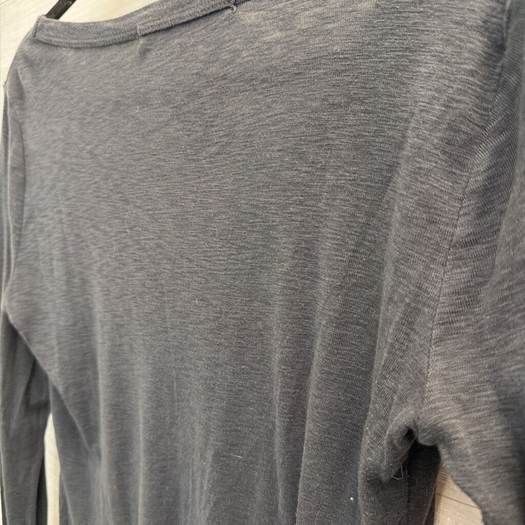 Michael Stars Grey Long Sleeve V Neck Top One Size