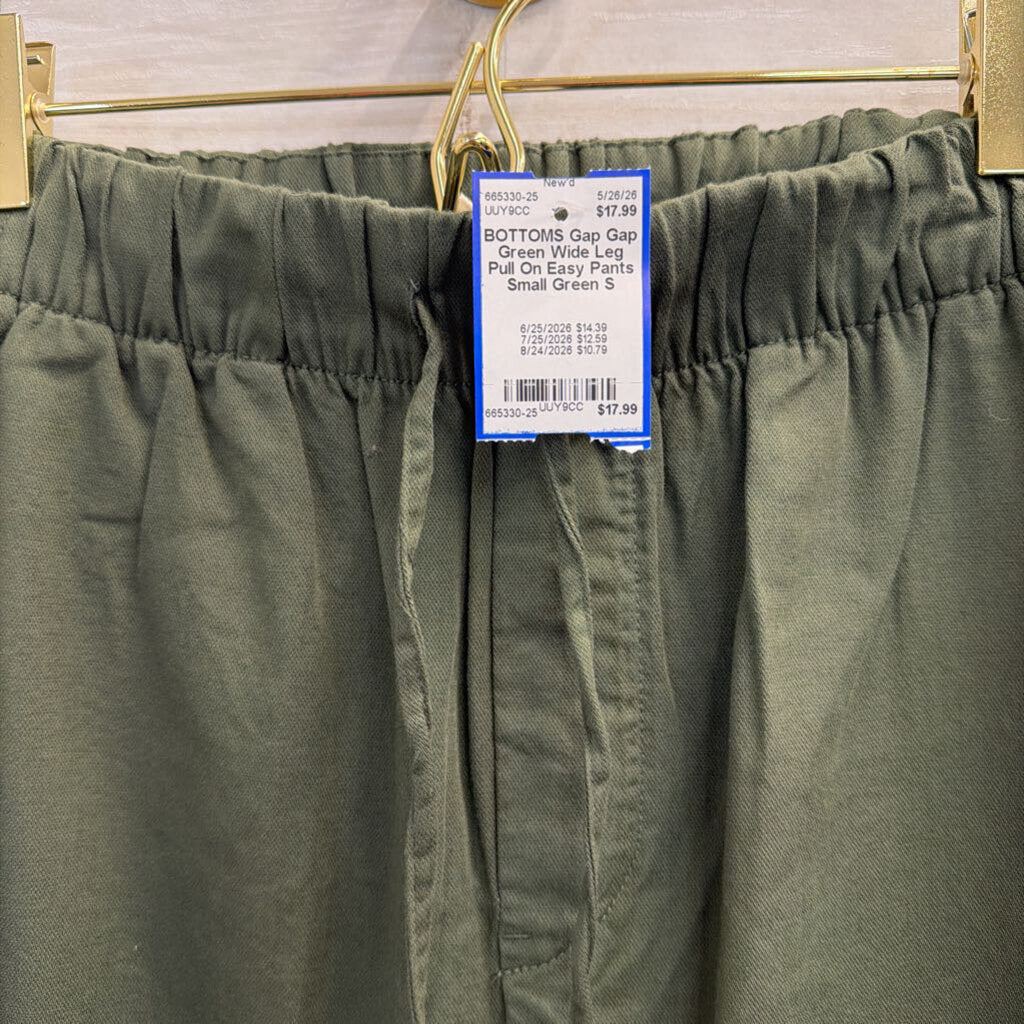 Gap Green Wide Leg Pull On Easy Pants Small