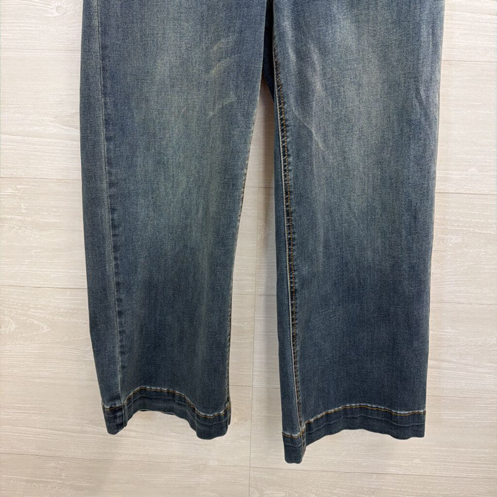 Grace and Lace Dark Wash Wide Leg Jeans 6