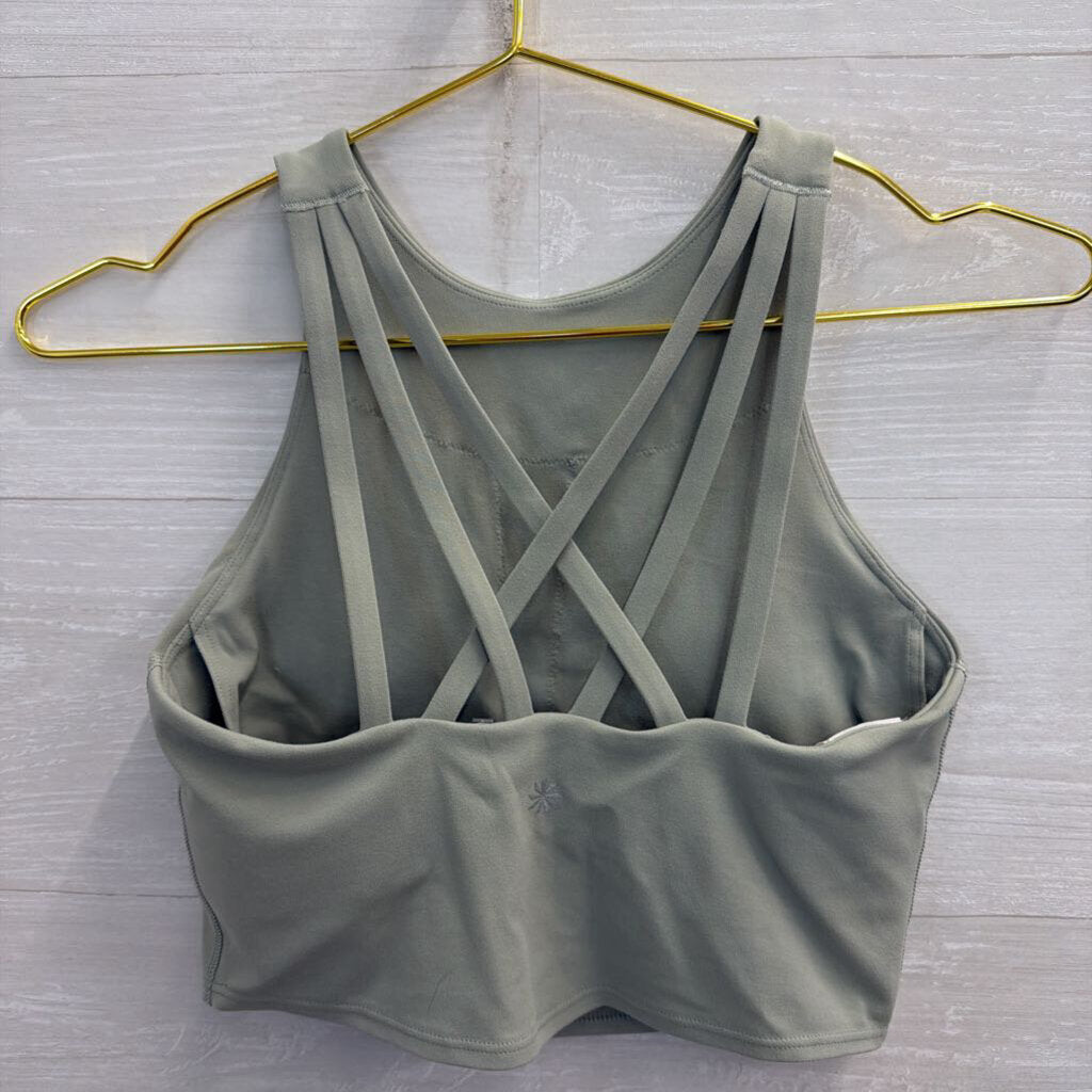 Athleta Blue Cropped Athletic Tank Top Extra Small