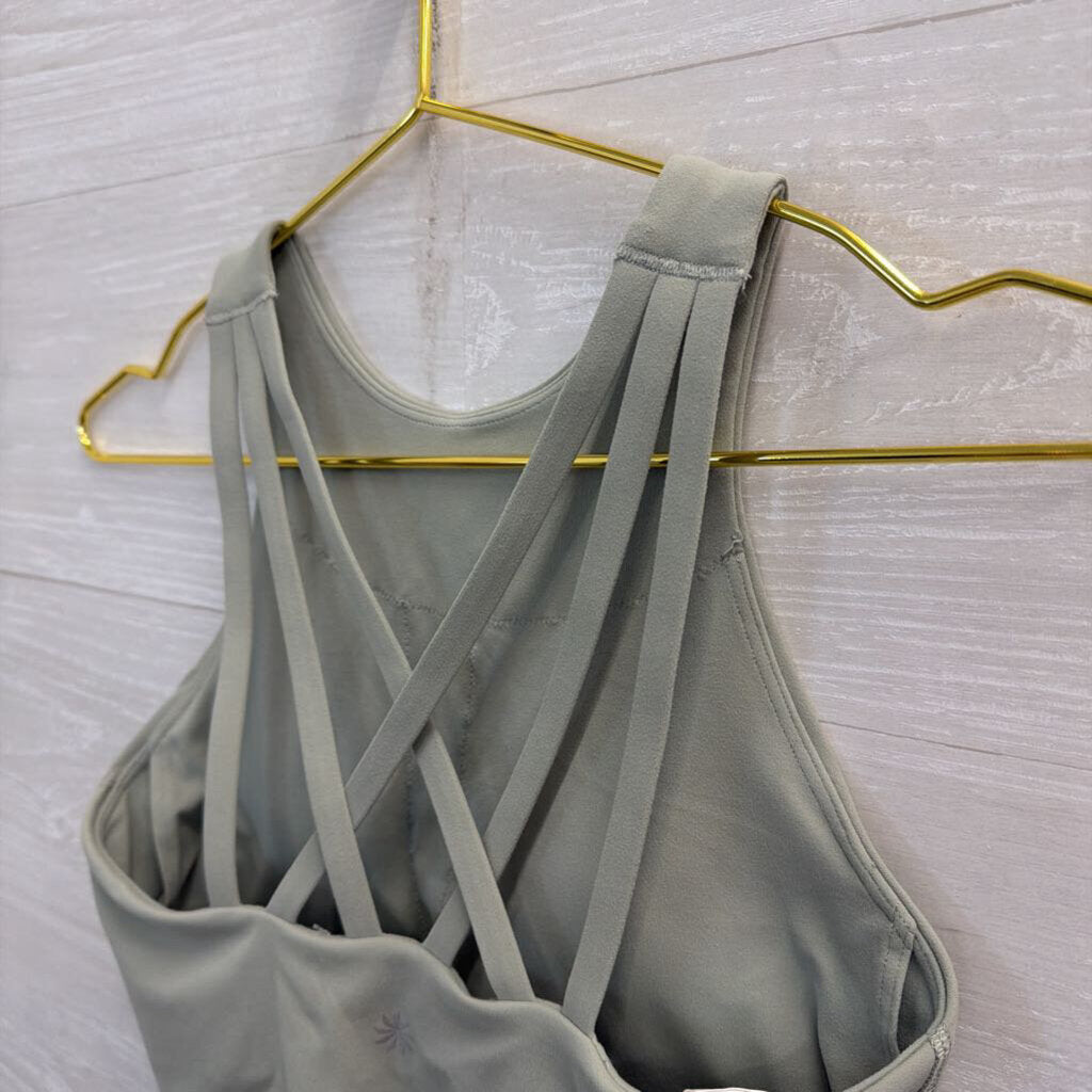 Athleta Blue Cropped Athletic Tank Top Extra Small