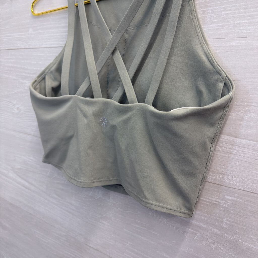 Athleta Blue Cropped Athletic Tank Top Extra Small