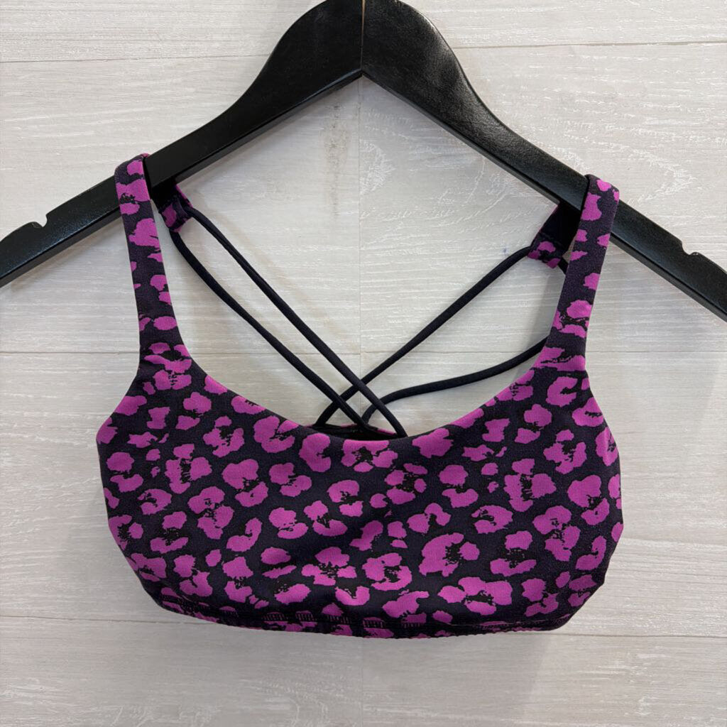 Lululemon Black/ Purple Print Sports Bra 4