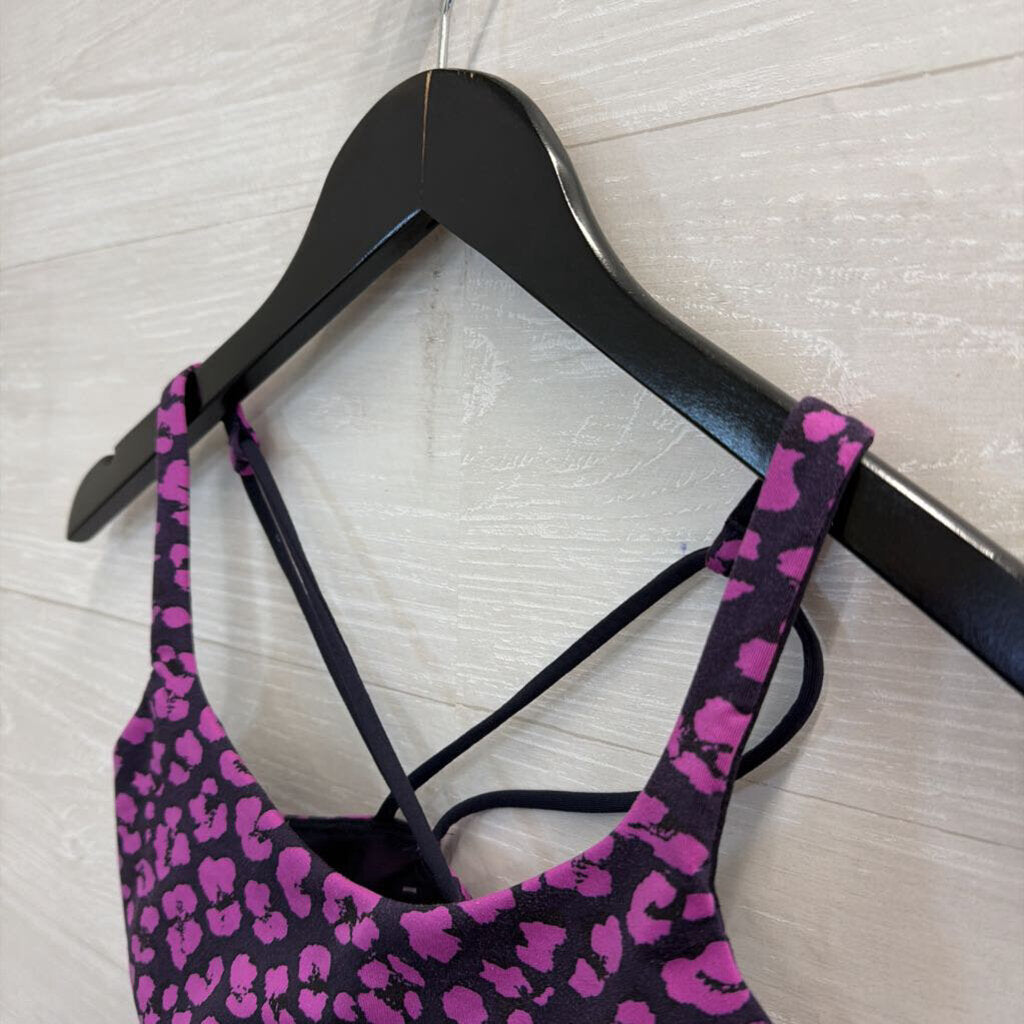 Lululemon Black/ Purple Print Sports Bra 4