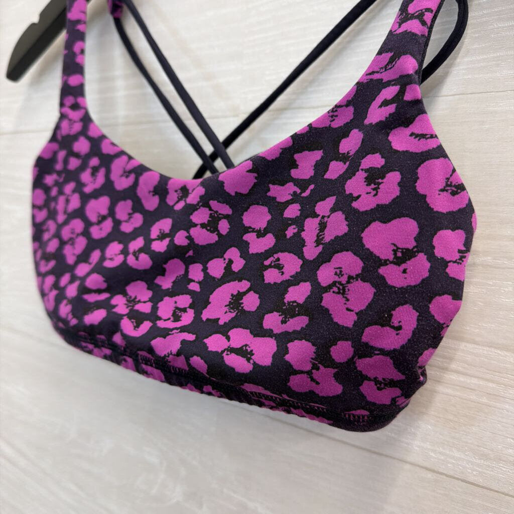 Lululemon Black/ Purple Print Sports Bra 4