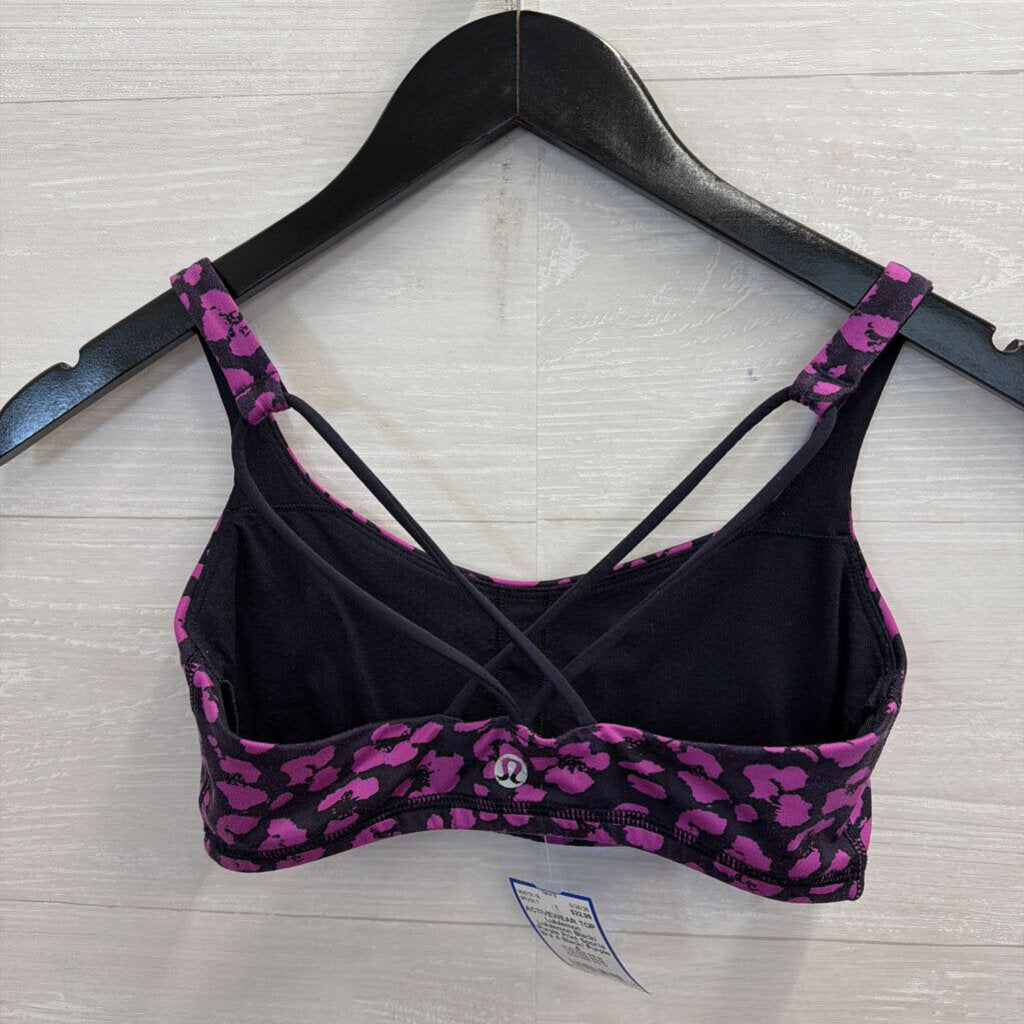 Lululemon Black/ Purple Print Sports Bra 4