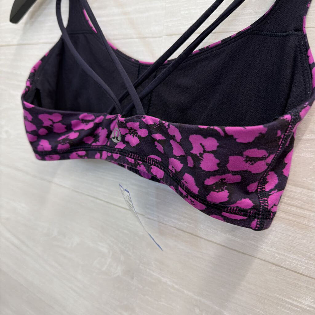 Lululemon Black/ Purple Print Sports Bra 4