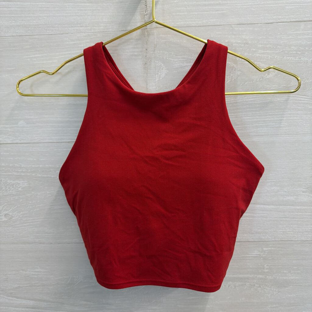 Athleta Red Cropped Athletic Tank Top Extra Small