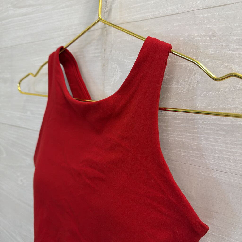 Athleta Red Cropped Athletic Tank Top Extra Small
