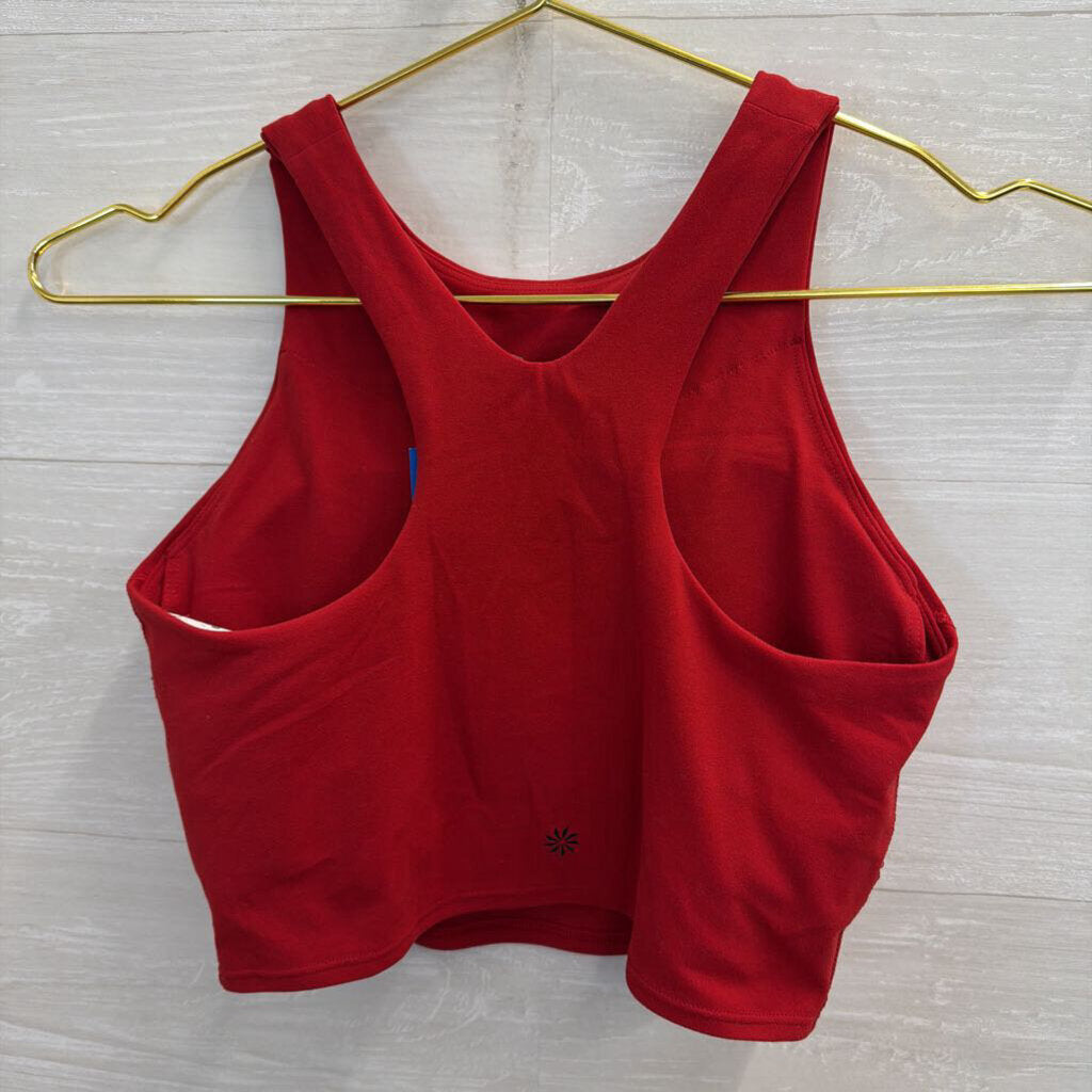 Athleta Red Cropped Athletic Tank Top Extra Small